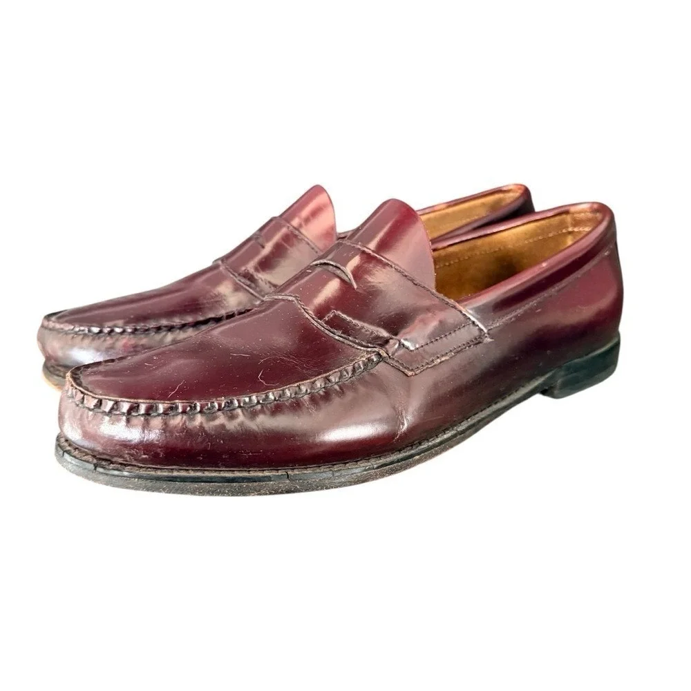 G.H.BASS & Co. Weejuns®‎ Moc-Toe Slip-On Loafers Wine Red Men's Size 12D